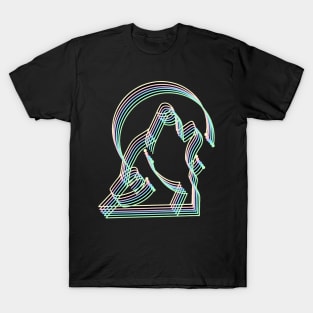 Howling wolf in rainbow light T-Shirt